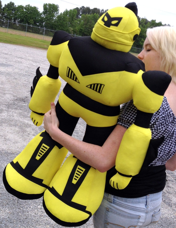 Giant Stuffed Robot is 3 Feet Tall Big Plush Soft - Stuffed Non-Mechanical Yellow Color Plush Toy