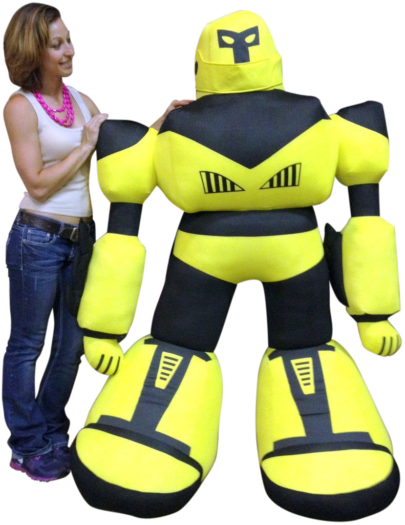 Giant Stuffed Robot 5 Feet Tall Enormous Soft Yellow Robo Plush 60 Inches