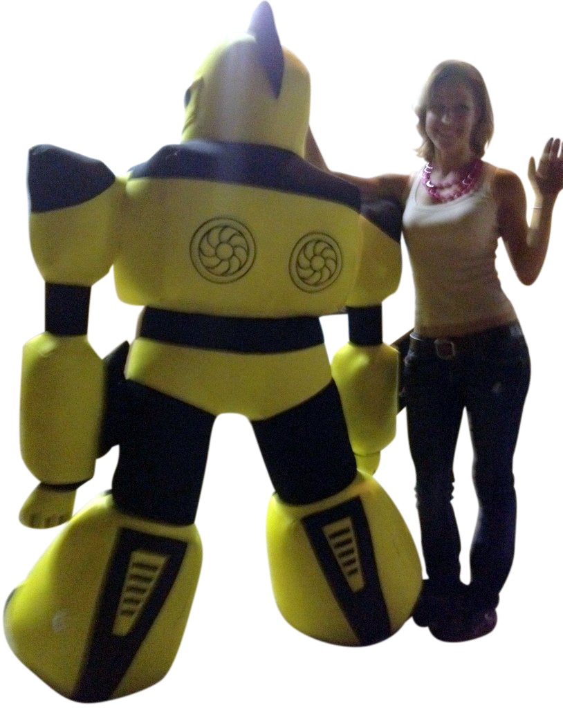 Giant Stuffed Robot 5 Feet Tall Enormous Soft Yellow Robo Plush 60 Inches
