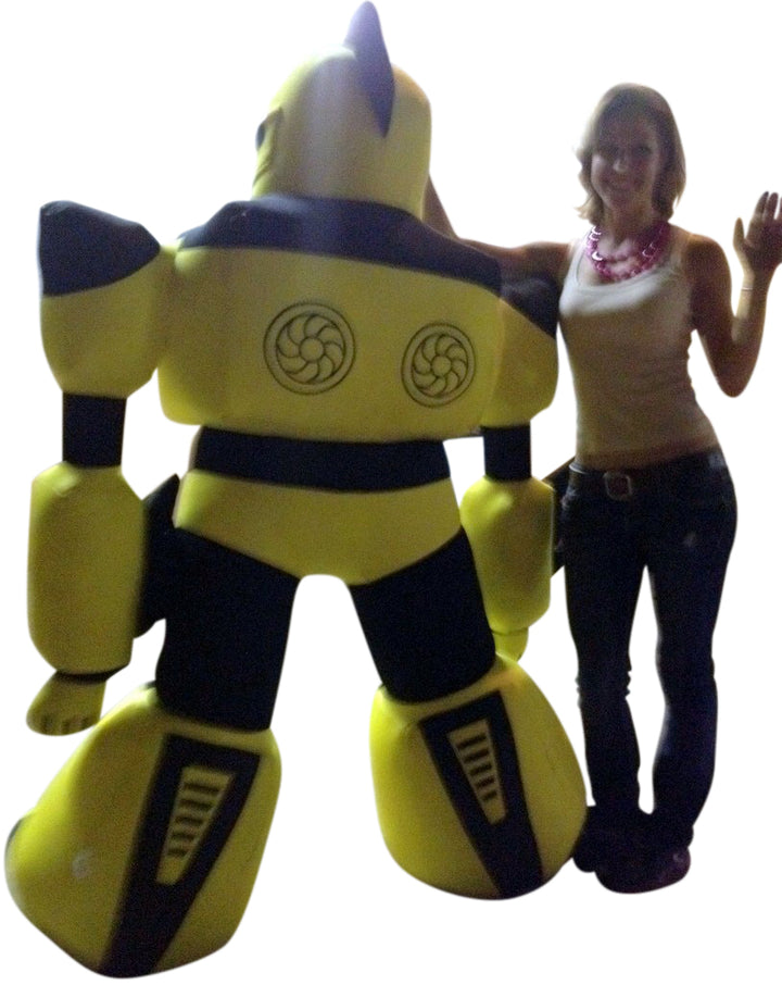 Giant Stuffed Robot 5 Feet Tall Enormous Soft Yellow Robo Plush 60 Inches