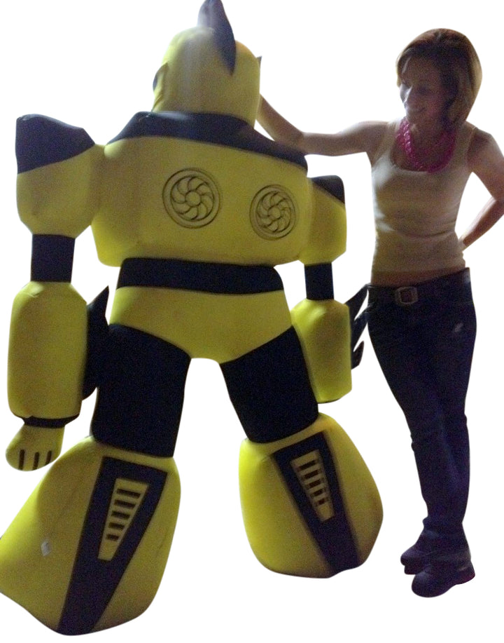 Giant Stuffed Robot 5 Feet Tall Enormous Soft Yellow Robo Plush 60 Inches