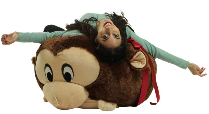 Big Plush Monkey Smush Ball, Jumbo Size 3 Feet Tall, 30 Inch Wide, Weighs 10 Pounds