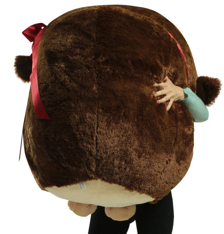 Big Plush Monkey Smush Ball, Jumbo Size 3 Feet Tall, 30 Inch Wide, Weighs 10 Pounds