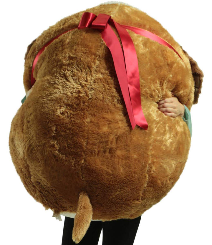 Big Plush Jumbo Stuffed Saint Bernard Soft Dog Smush Ball, 3 Feet Tall, 30 Inch Wide, Weighs 10 Pounds