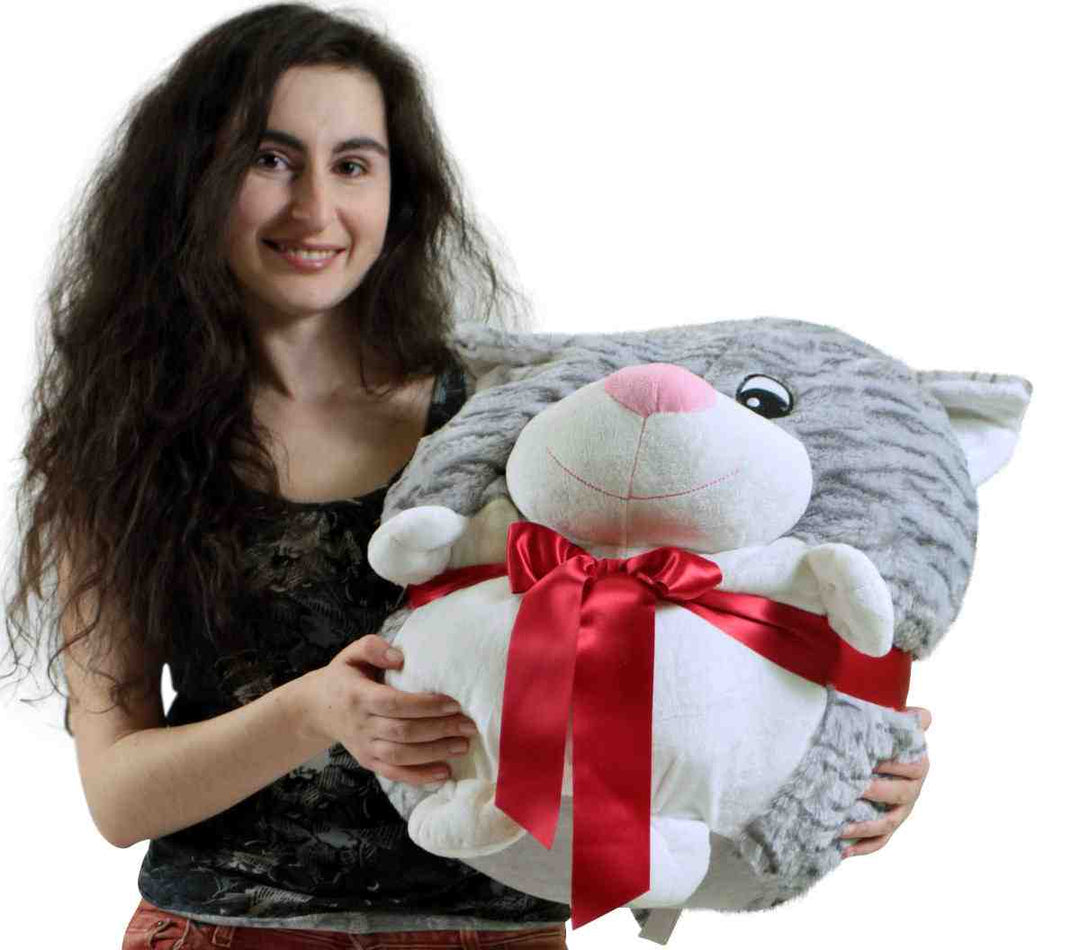 Big Plush Cat Smush Ball Soft 24 Inches Soft Stuffed Animal Plushie