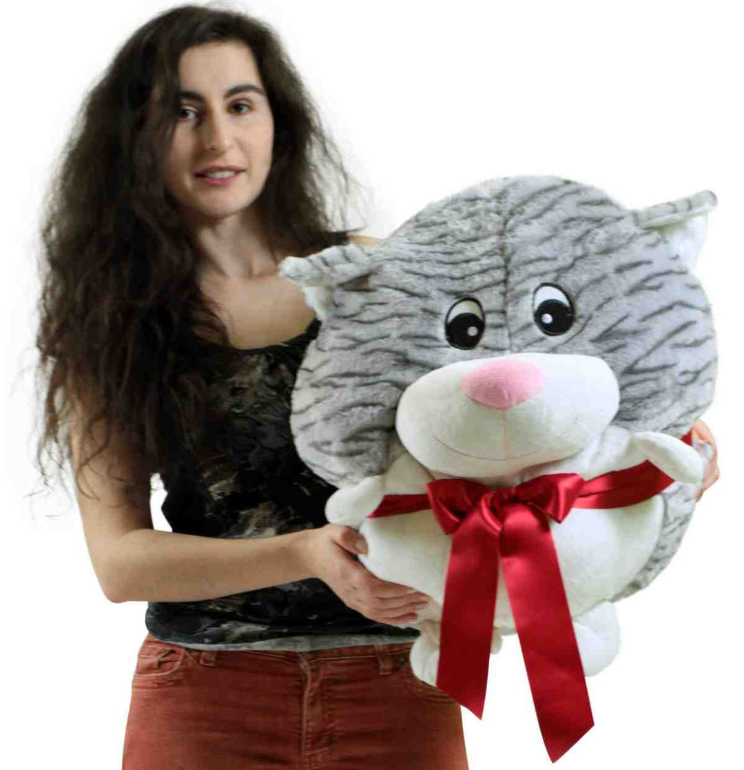 Big Plush Cat Smush Ball Soft 24 Inches Soft Stuffed Animal Plushie