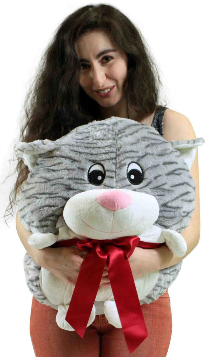 Big Plush Cat Smush Ball Soft 24 Inches Soft Stuffed Animal Plushie