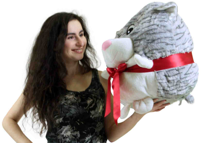 Big Plush Cat Smush Ball Soft 24 Inches Soft Stuffed Animal Plushie