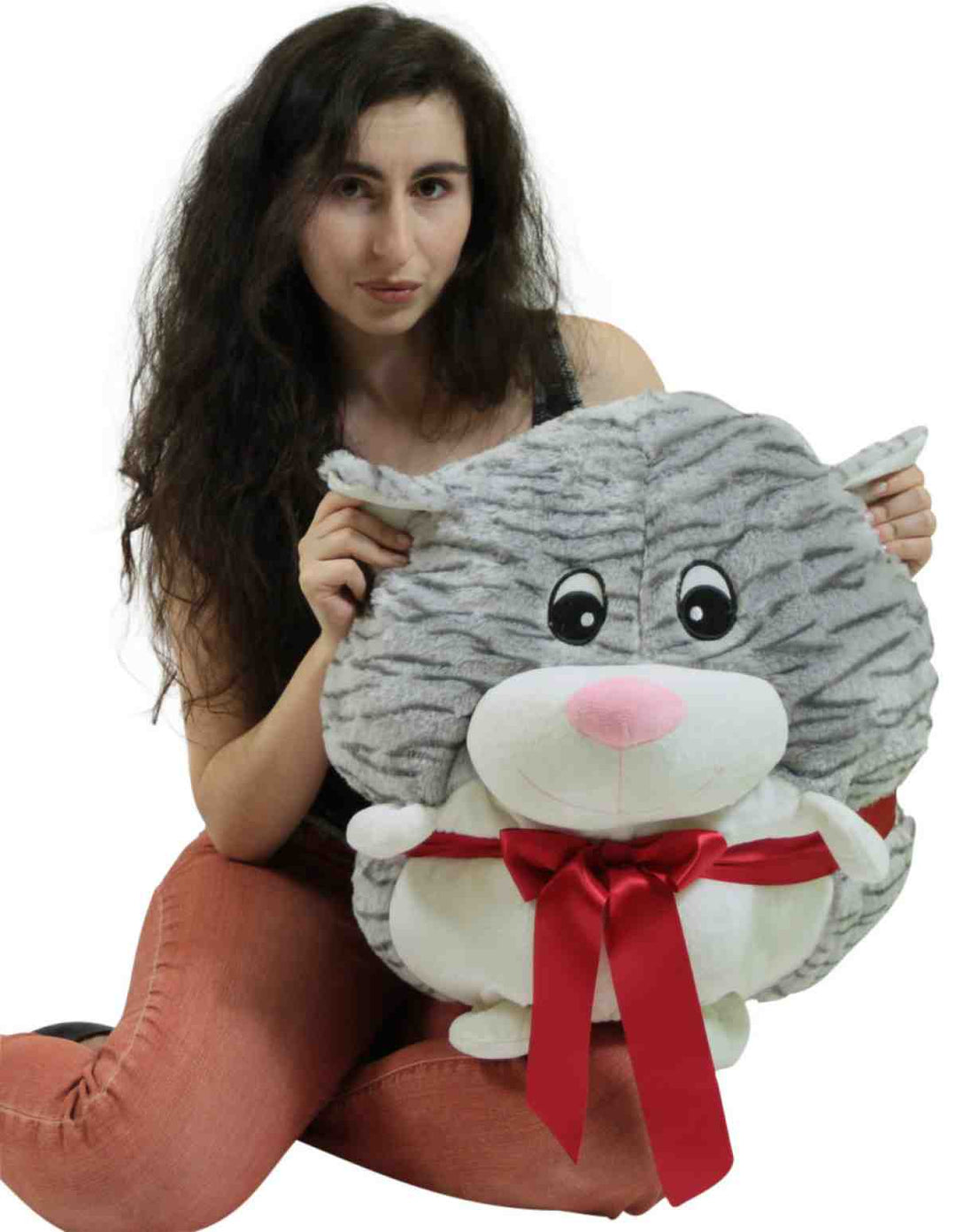 Big Plush Cat Smush Ball Soft 24 Inches Soft Stuffed Animal Plushie