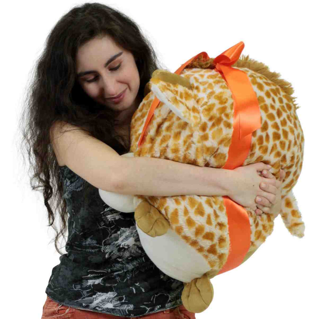 Big Plush Giraffe Smush Ball Soft 24 Inches Soft Stuffed Animal Plushie