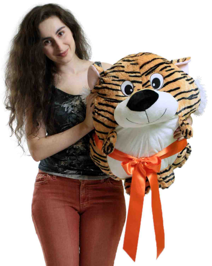 Big Plush Tiger Smush Ball Soft 24 Inches Soft Stuffed Animal Plushie