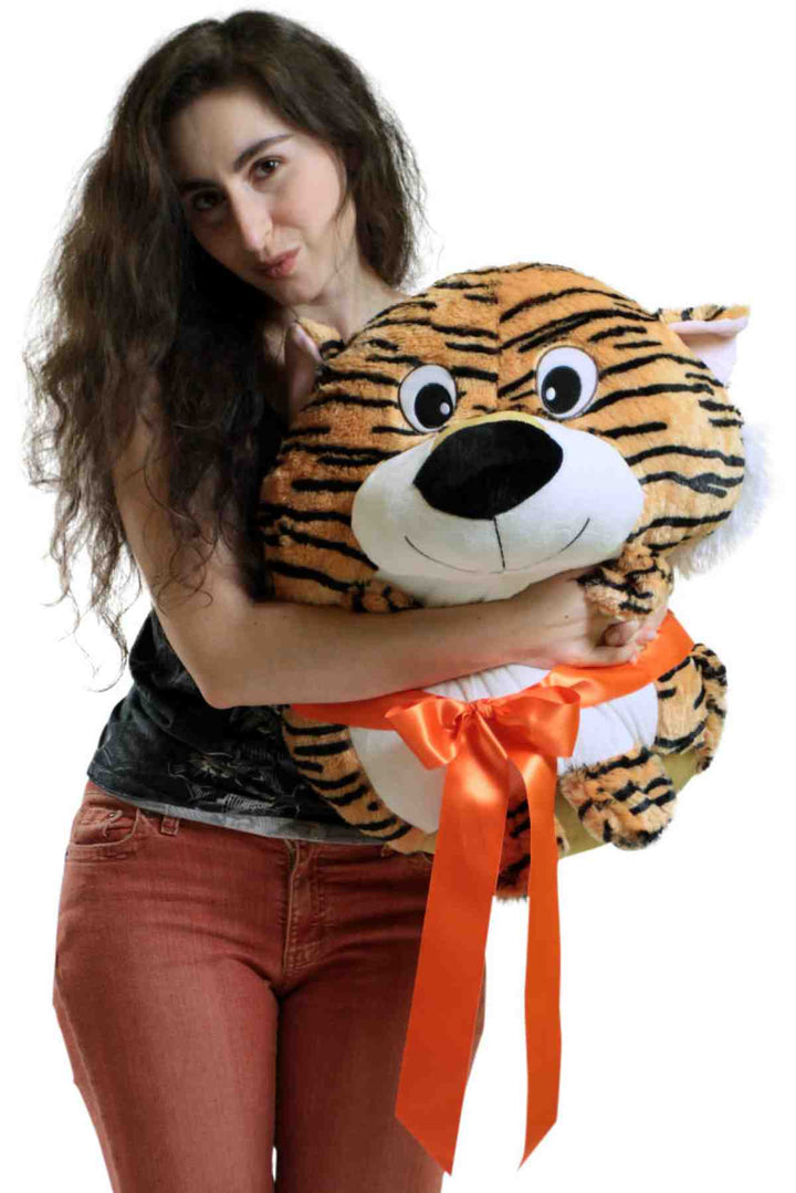 Big Plush Tiger Smush Ball Soft 24 Inches Soft Stuffed Animal Plushie