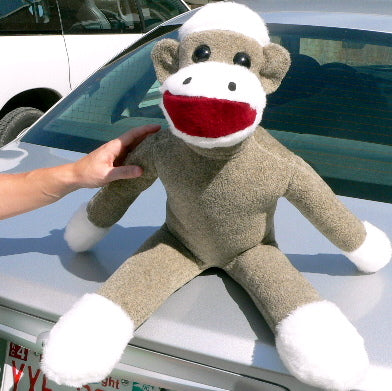 American Made Big Plush Sock Monkey 28 Inches Stuffed Animal Made in USA