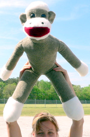 American Made Big Plush Sock Monkey 28 Inches Stuffed Animal Made in USA