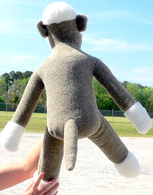 American Made Big Plush Sock Monkey 28 Inches Stuffed Animal Made in USA