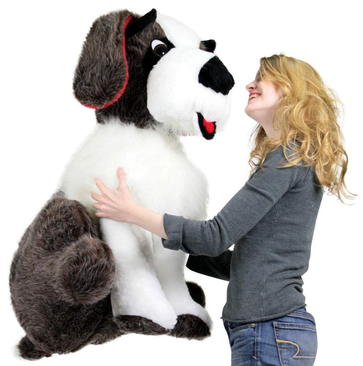 American Made Life Size Stuffed Saint Bernard 38 Inch Soft Big Plush Dog Whimsical Pooch