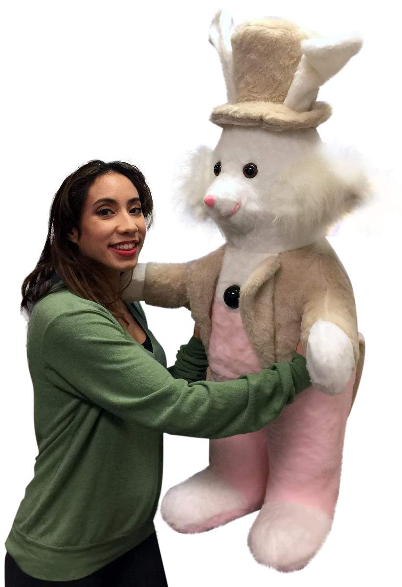 American Made Giant Stuffed Bunny Rabbit Wearing Tuxedo 4 Feet Tall Pi ...