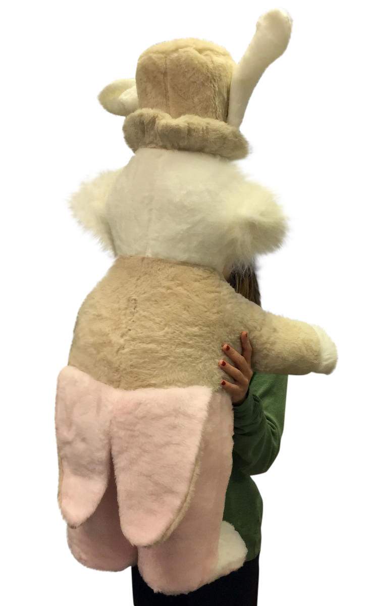 American Made Giant Stuffed Bunny Rabbit Wearing Tuxedo 4 Feet Tall Pink Pants Big Plush Rabbit