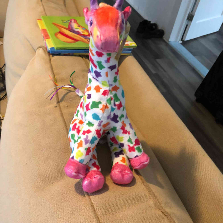 Annabelle the Stuffed Giraffe for Children 14-inch Soft Plush Toy with Optional 4-Book Set