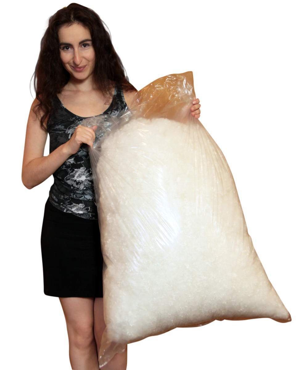 Big Plush 10 Pounds Premium Polyester Fiber Fill White Fiberfill Stuffing, Moderately Dense and Heavy Blend of American Poly Filling Made in the USA