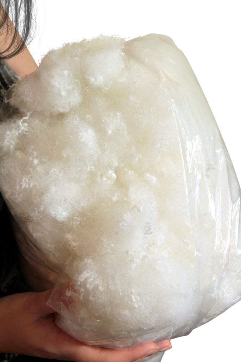 Big Plush 10 Pounds Premium Polyester Fiber Fill White Fiberfill Stuffing, Moderately Dense and Heavy Blend of American Poly Filling Made in the USA