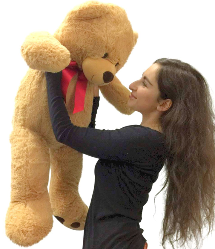 Big Plush 3 Foot Teddy Bear Extra Soft 36 inch Tan Jumbo Stuffed Animal