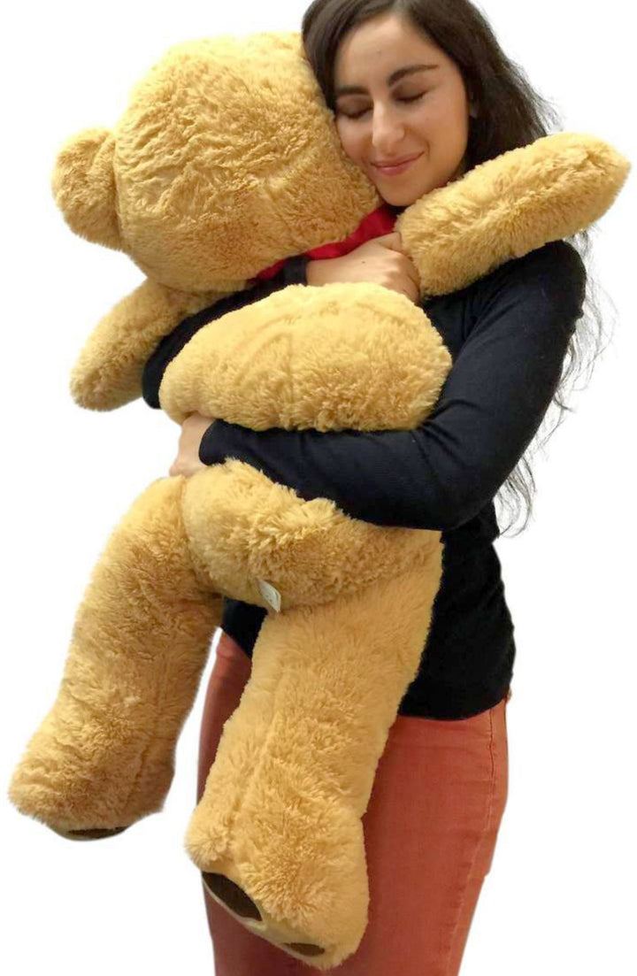 Big Plush 3 Foot Teddy Bear Extra Soft 36 inch Tan Jumbo Stuffed Animal