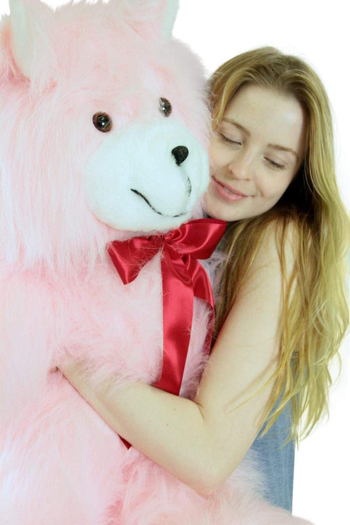 American Made Giant Pink Teddy Bear 36 Inches 3 Foot Soft  Big Plush Snuggle Buddy