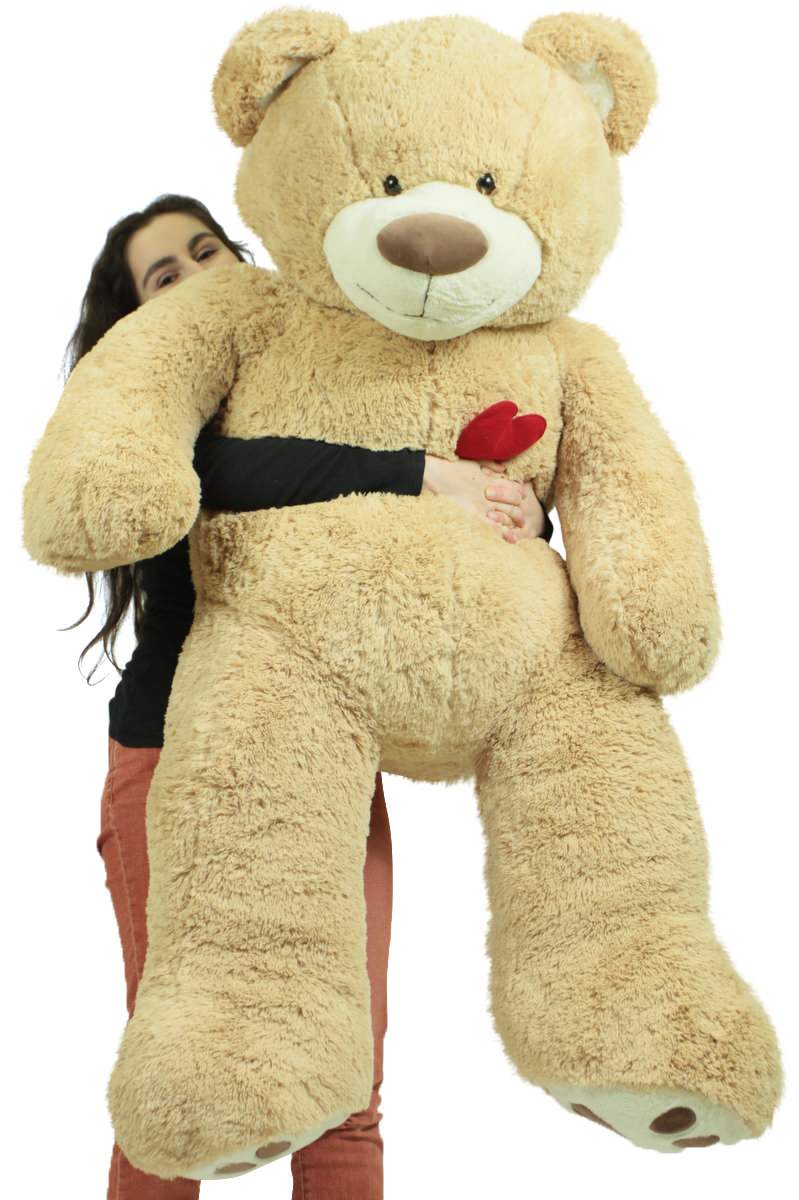 Giant 5 Foot Teddy Bear 60 Inch Soft Plush Animal, Heart on Chest to Express Love