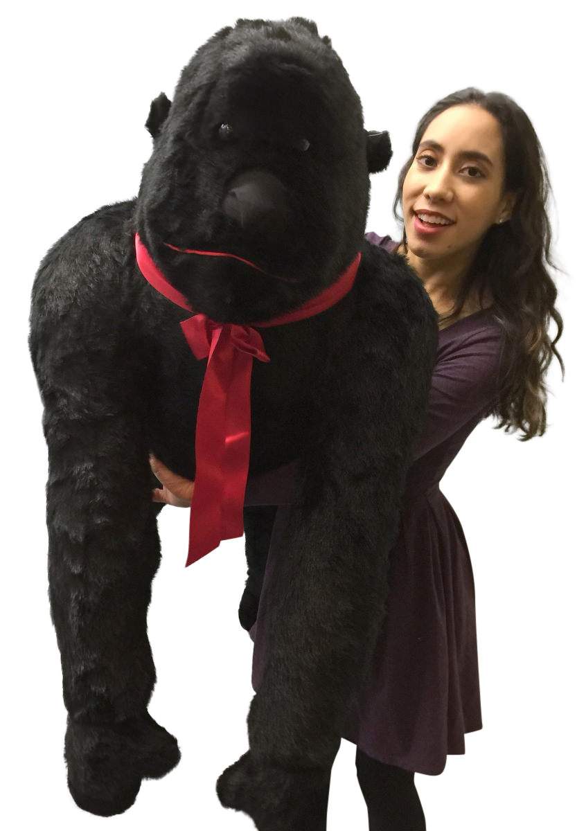 Giant Stuffed Gorilla, 42 Inch Height 36 Inch Length 36 Inch Width Huge Plush Animal, Made in USA