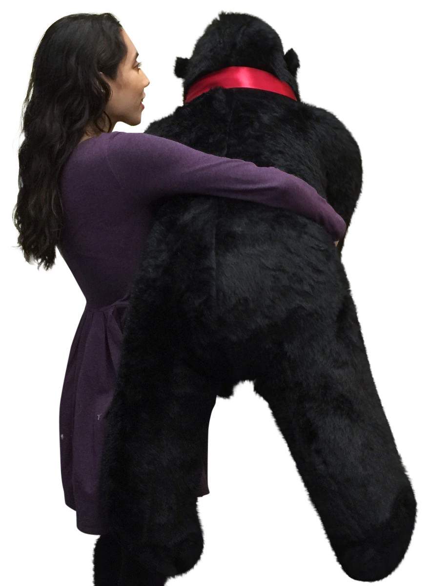 Giant Stuffed Gorilla, 42 Inch Height 36 Inch Length 36 Inch Width Huge Plush Animal, Made in USA