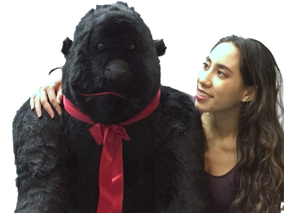 Giant Stuffed Gorilla, 42 Inch Height 36 Inch Length 36 Inch Width Huge Plush Animal, Made in USA