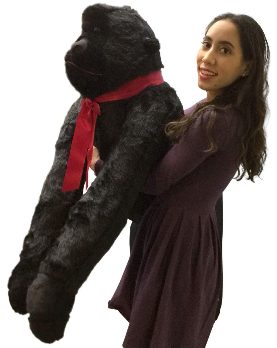 Giant Stuffed Gorilla, 42 Inch Height 36 Inch Length 36 Inch Width Huge Plush Animal, Made in USA