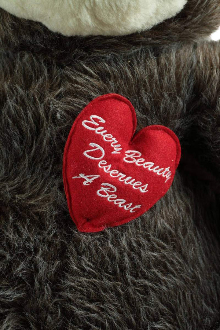 American Made Giant Stuffed Love Monkey 40 inch Brown Soft, Holds Heart Every Beauty Deserves a Beast