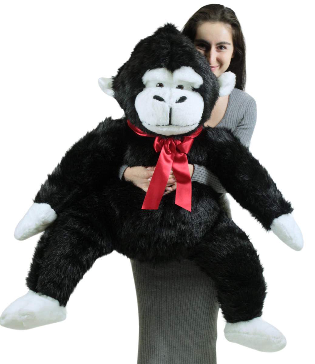 American Made Giant Stuffed Monkey 40 Inch Soft Black Big Stuffed Gorilla Made in USA
