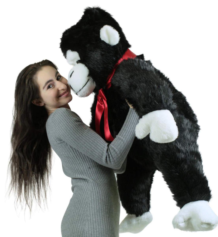 American Made Giant Stuffed Monkey 40 Inch Soft Black Big Stuffed Gorilla Made in USA