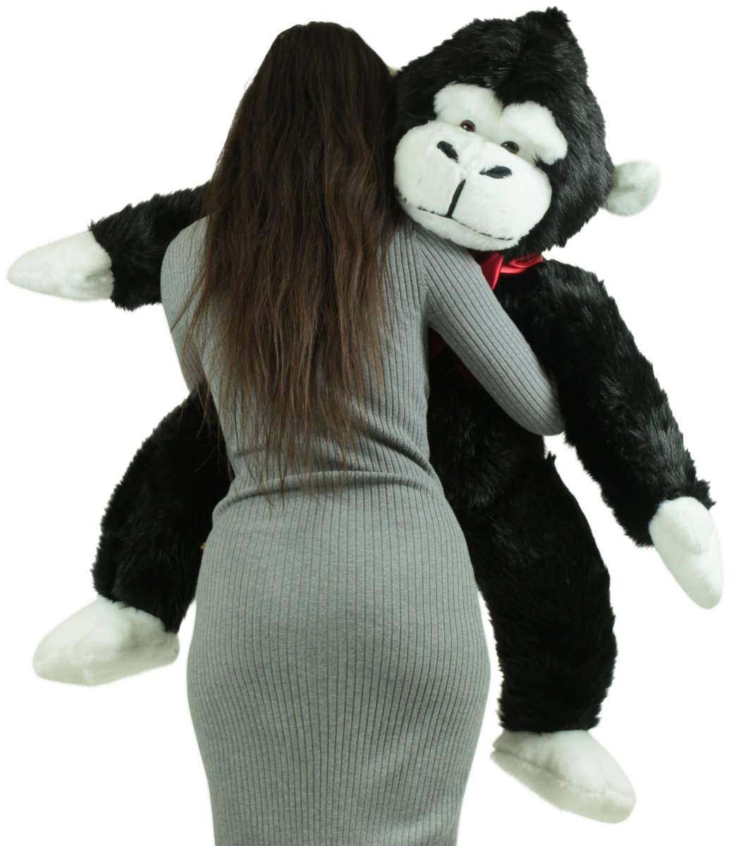 American Made Giant Stuffed Monkey 40 Inch Soft Black Big Stuffed Gorilla Made in USA
