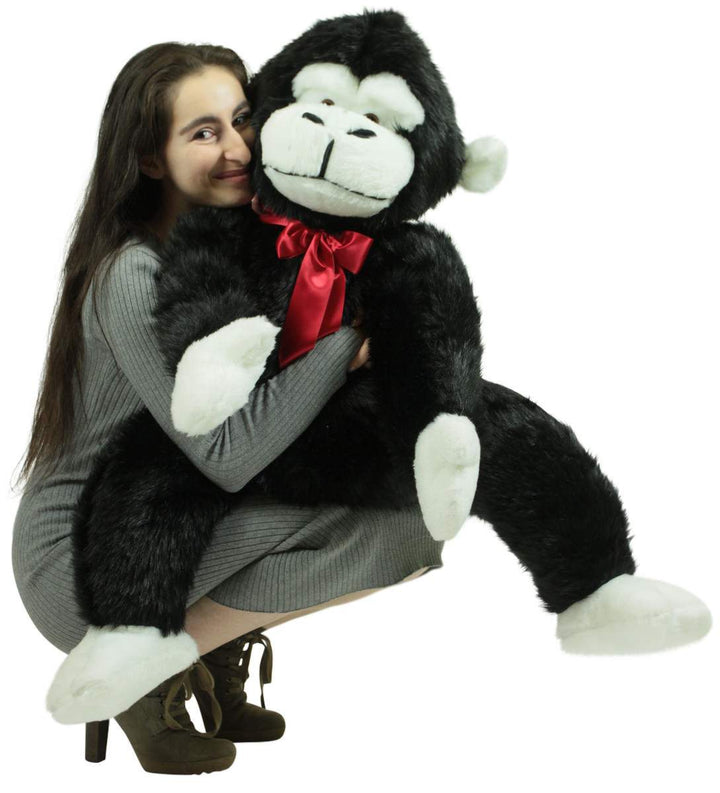 American Made Giant Stuffed Monkey 40 Inch Soft Black Big Stuffed Gorilla Made in USA