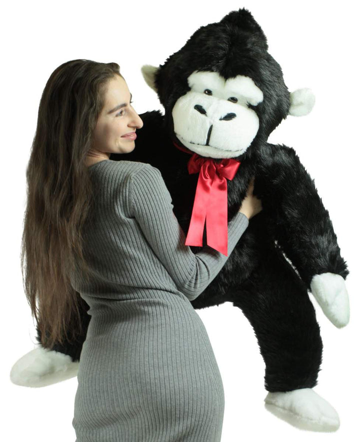 American Made Giant Stuffed Monkey 40 Inch Soft Black Big Stuffed Gorilla Made in USA