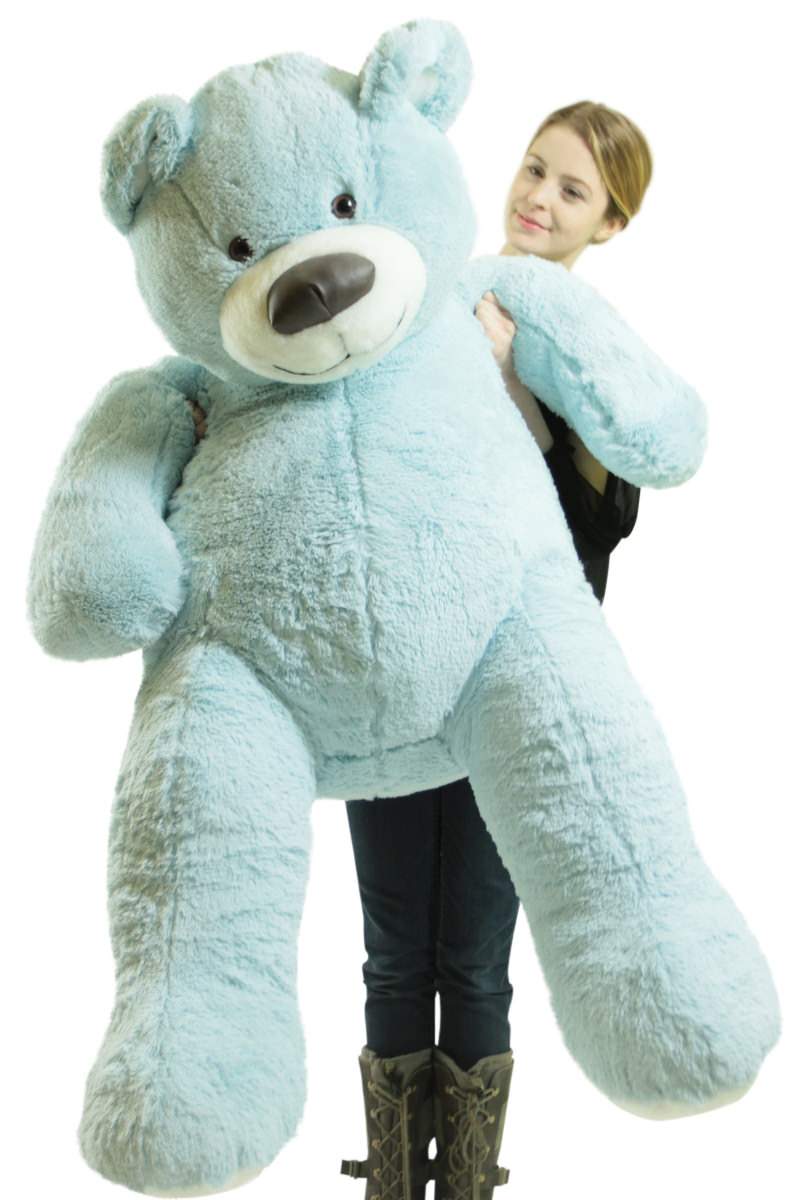 American Made Giant Blue 5 Foot Teddy Bear Soft 60 Inches 5 Feet Tall