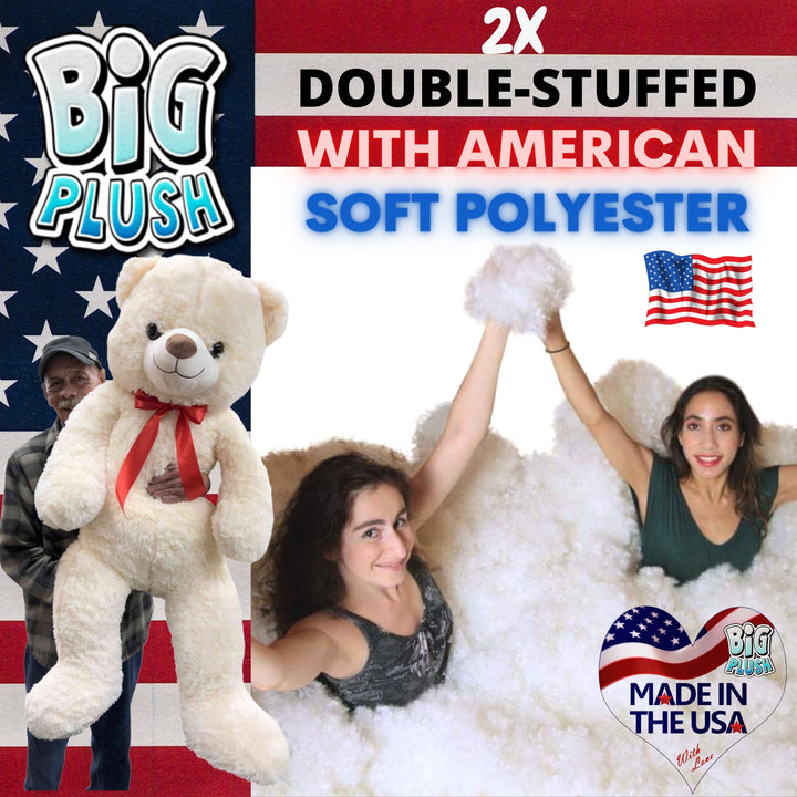 Giant White Teddy Bear Soft -  Premium Quality Big 54 inches  Huge Stuffed Animal